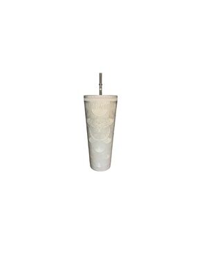 Starbucks 24 Oz Pearlescent White Mermaid Scale Textured Tumbler